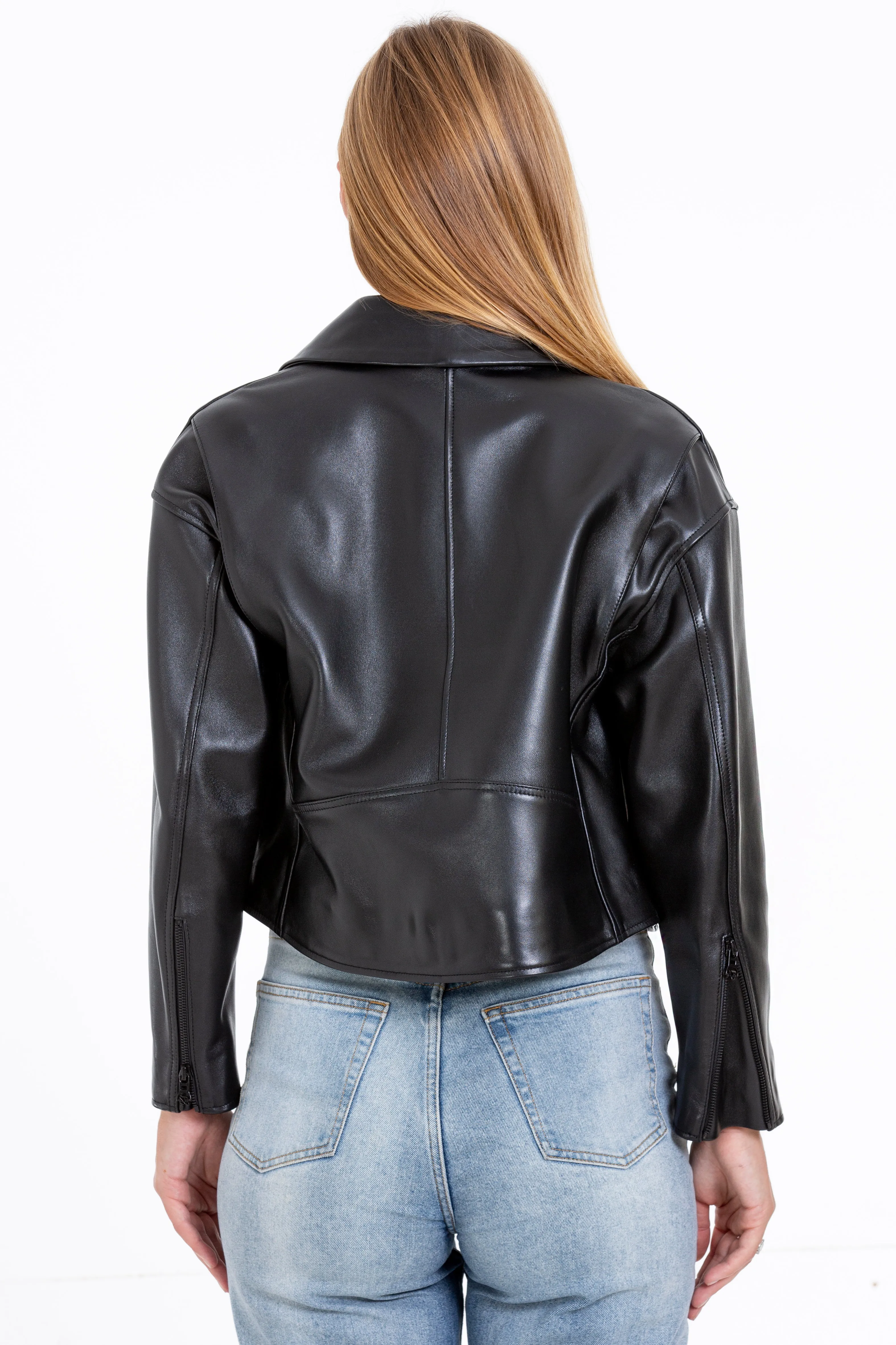 The Dennistoun Leather Black Women Jacket