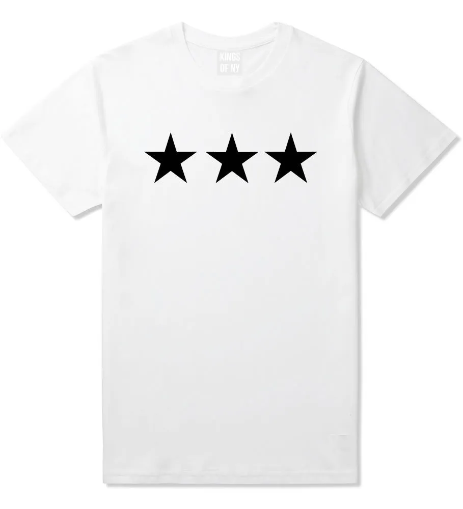 Three Stars Goth Style T-Shirt