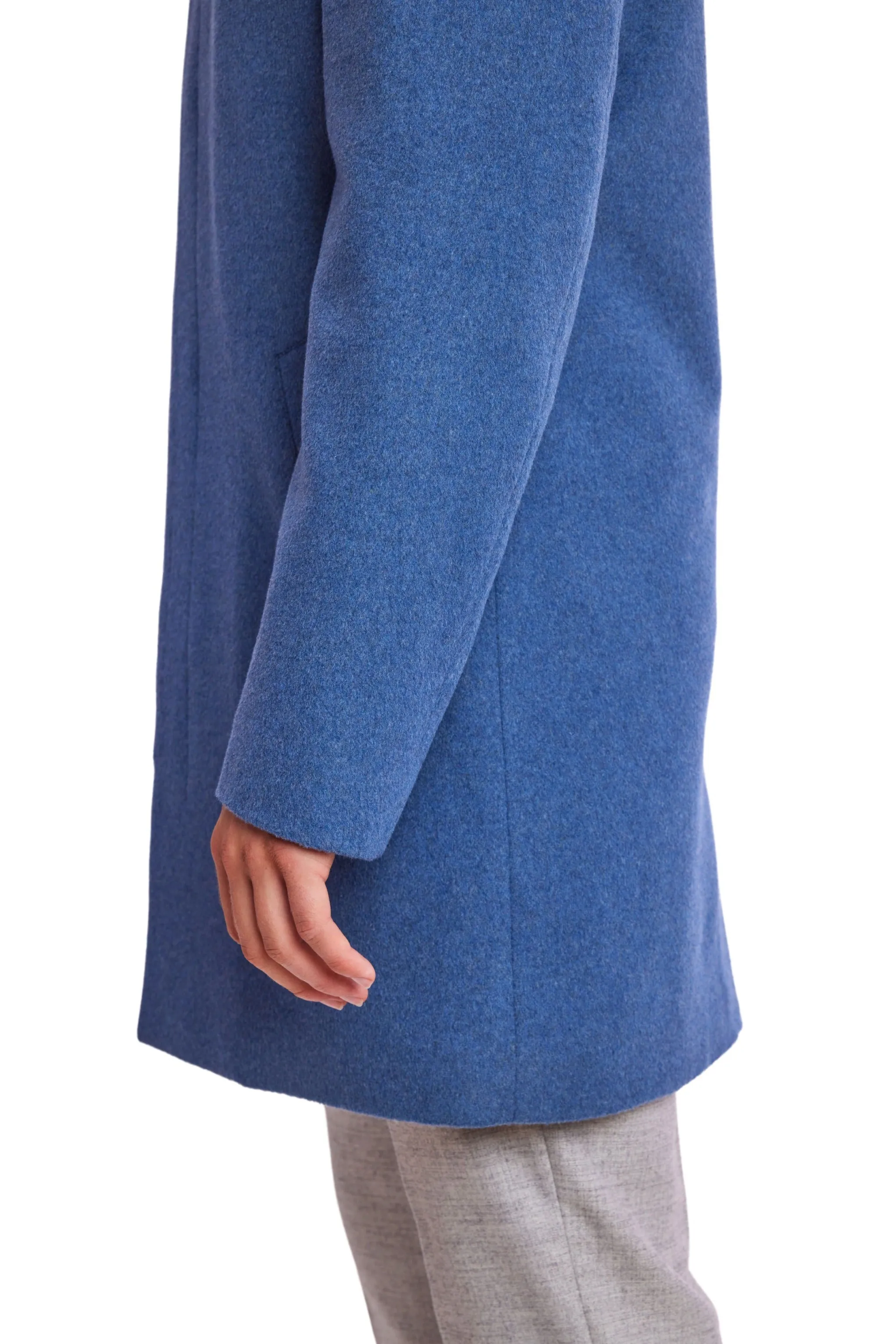 Topper Coat - slim - Arctic Blue Soft Touch