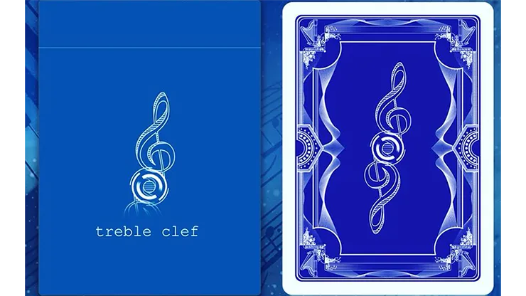 Treble Clef Playing Cards (Black, Blue)