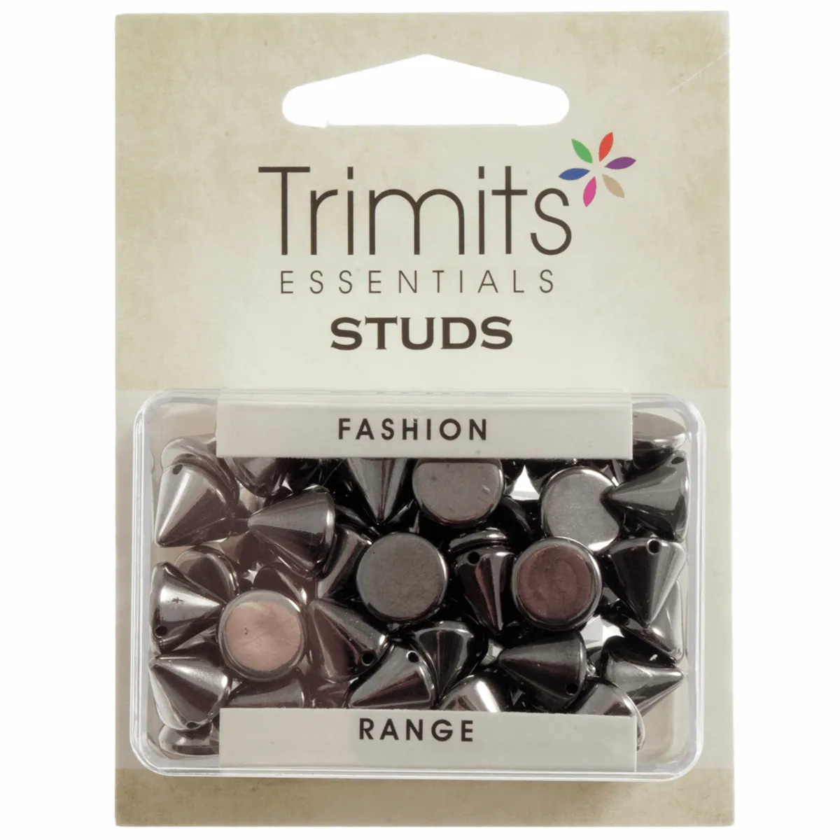 Trimits Gunmetal Cone Sew-On Studs - 7mm (Pack of 50)