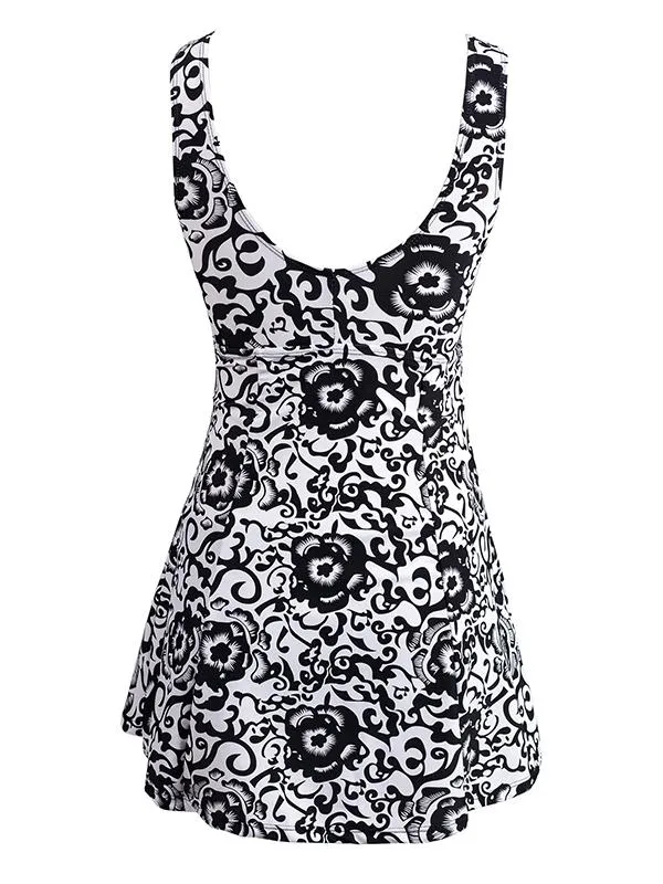 Women's Modest One Piece Swimsuit Slimming Bathing Suits Swim Dress