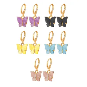 Yellow Chimes Combo Earring For Women set Pack Of 6 Pairs Of Multicolor Cute Creature Charm Hanging Earrings For Women and Girls